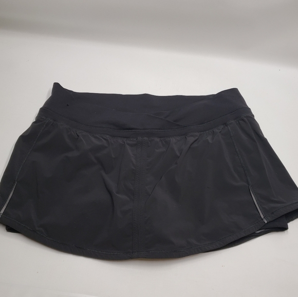 Lululemon Run Pace Skirt Black Size 10 Lightweight Jogging Athletic Tennis - Picture 4 of 14